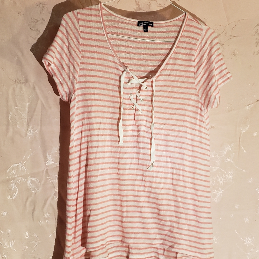 Drawstring neck t-shirt